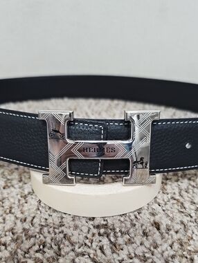 ENGRAVED H BUCKLE BELT BFPM-07-176